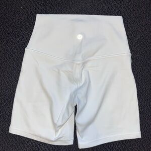 Lululemon align 6 inch white short. Size 4. Like new only worn 1x